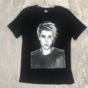 Justin Bieber Stadium Tour Team Bieber Shirt Unisex Adult Mens Small Black Crew